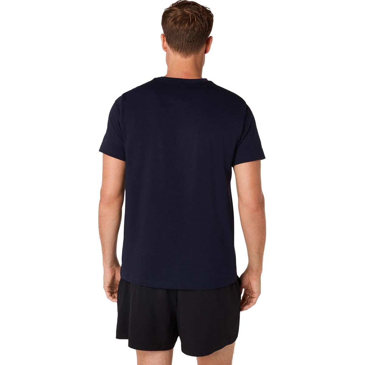 Asics Spiral Embroidery Tee Men Midnight חולצת אסיקס לגברים