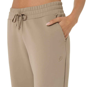 Asics Nagino Refined Texture Sweat Flare Pant Women Greige מכנסי אסיקס לנשים