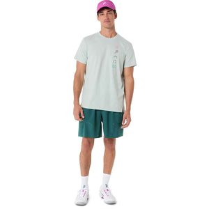 Asics Game Seasonal Graphic Tee Men Cold Moss חולצת טניס לגברים