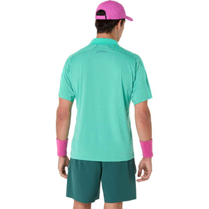 Asics Match Jacquard Polo SS Top Men Aurora Green חולצת פולו טניס לגברים