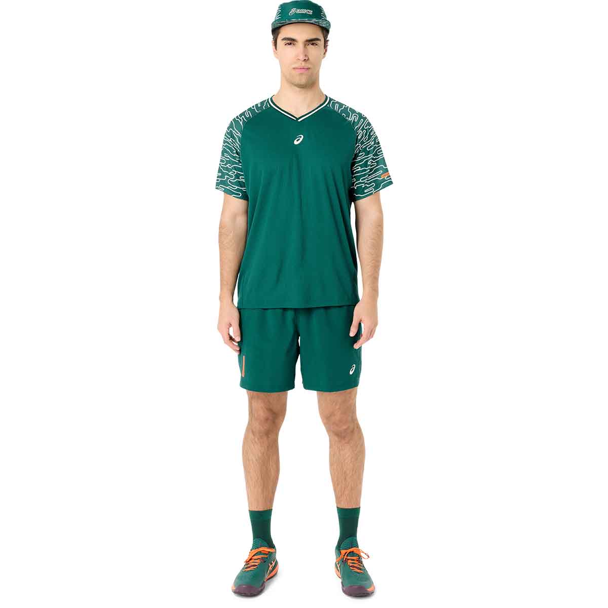 Asics Padel Court SS Top Men Jewel Green חולצת פאדל לגברים