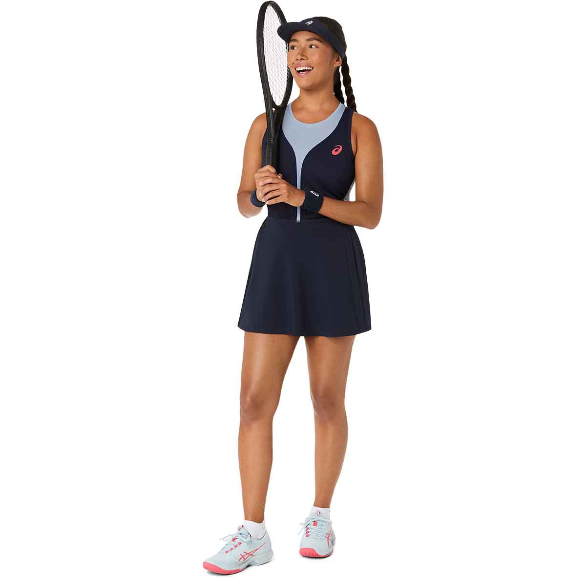 Asics Match Pleat Dress Women Midnight שמלת טניס לנשים