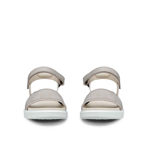 Ecco Soft Sandal W Beige Pure Cashmere Metallic Limestone סנדלי אקו לנשים
