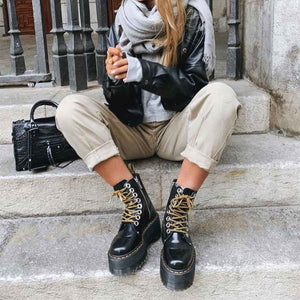 Dr. Martens Jadon Max Boots Platform מגפי ד"ר מרטינס ג'יידון מקס שחור
