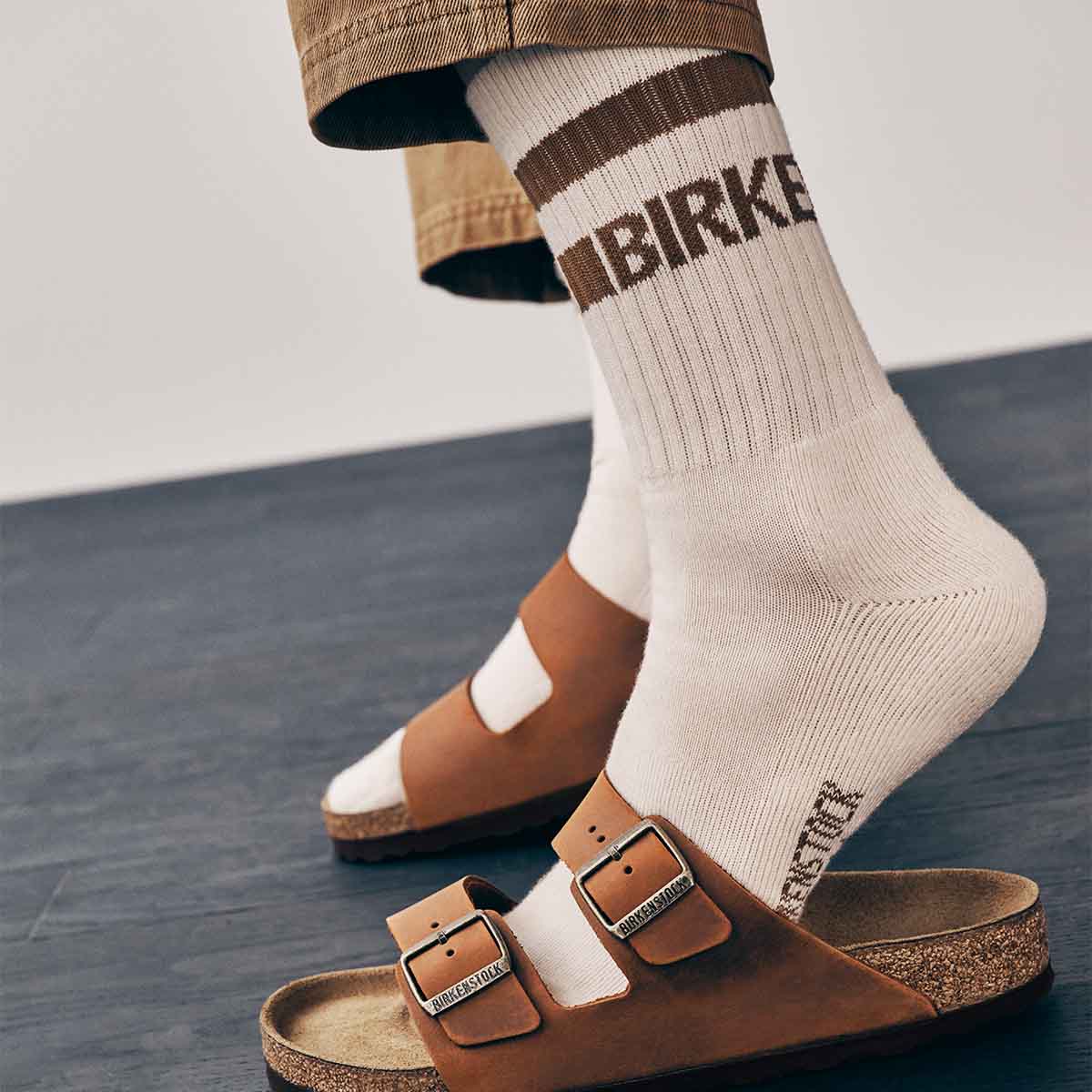 Birkenstock Cotton Tennis Socks Eggshell גרבי בירקנשטוק אגשל
