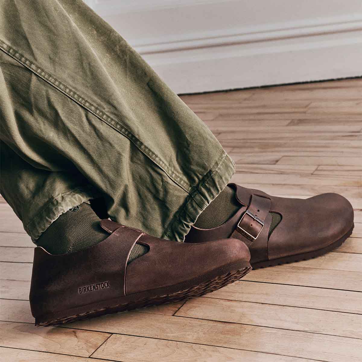 Birkenstock London BS Habana בירקנשטוק כפכפי גברים לונדון חום
