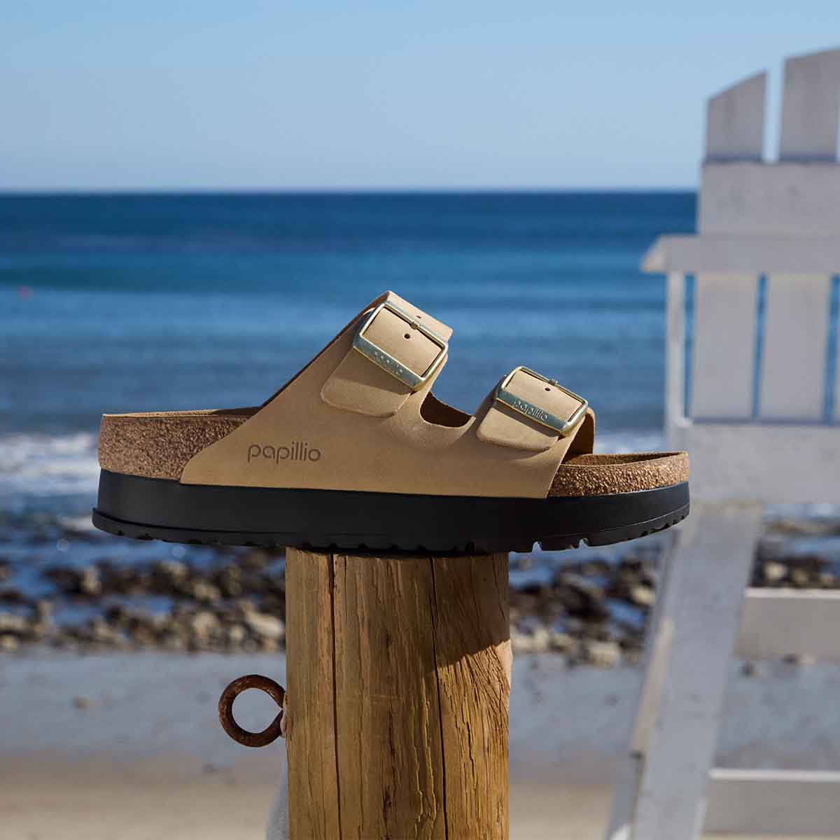 Birkenstock Arizona PAP Flex Platform Sandcastle כפכפי בירקנשטוק אריזונה סנד