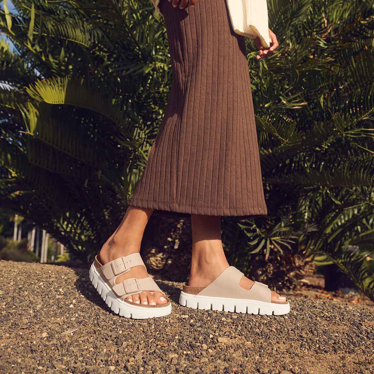 Birkenstock Arizona PAP Chunky Sandcastle כפכפי בירקנשטוק לנשים אריזונה צ'אנקי סנד