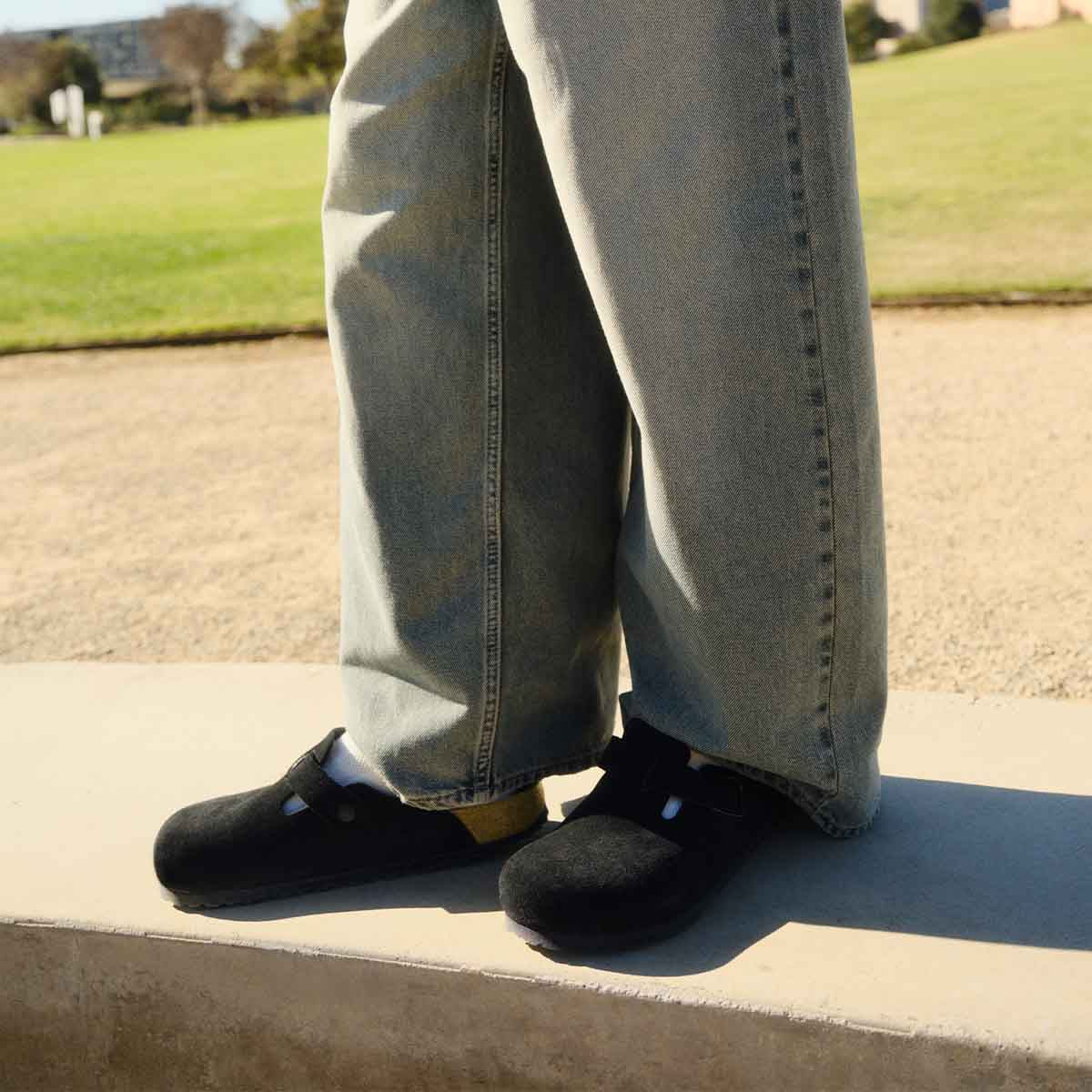 Birkenstock Boston BS Black כפכפי בירקנשטוק בוסטון לנשים