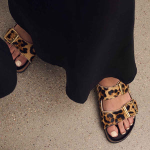Birkenstock Arizona Fur Classic Leo כפכפי בירקנשטוק אריזונה מנומר לנשים