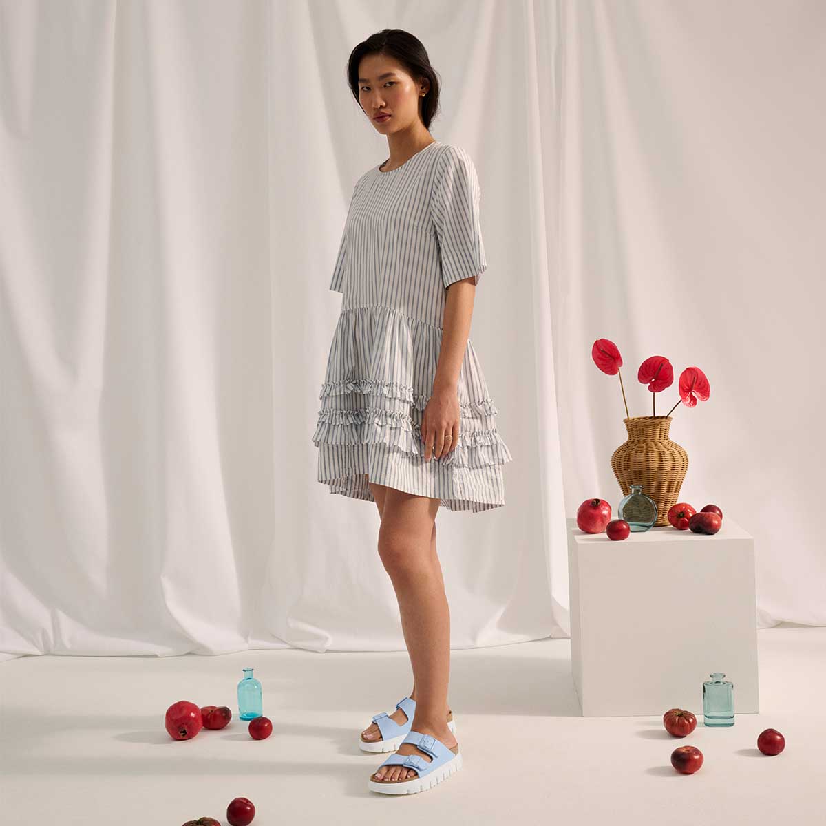 Birkenstock Arizona PAP Chunky Baby Blue כפכפי בירקנשטוק אריזונה לנשים צ'אנקי תכלת