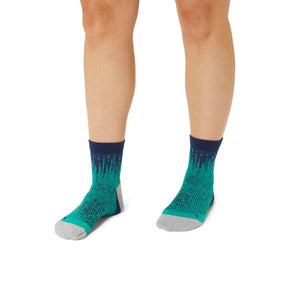 Asics Performance Run Quarter Sock Unisex Green Blue גרבי ריצה קצרות