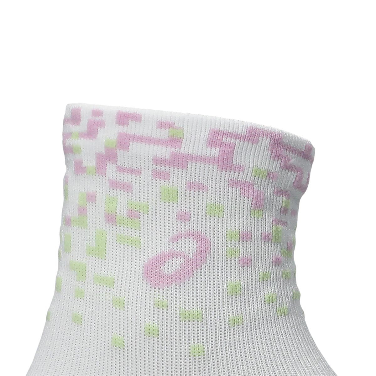 Asics Performance Run Quarter Sock Unisex White Hazy Lilac Glow Green גרבי ריצה אסיקס