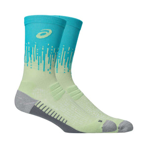 Asics Performance Run Crew Sock Unisex - Illuminate Yellow Energy Aqua גרבי ריצה אסיקס