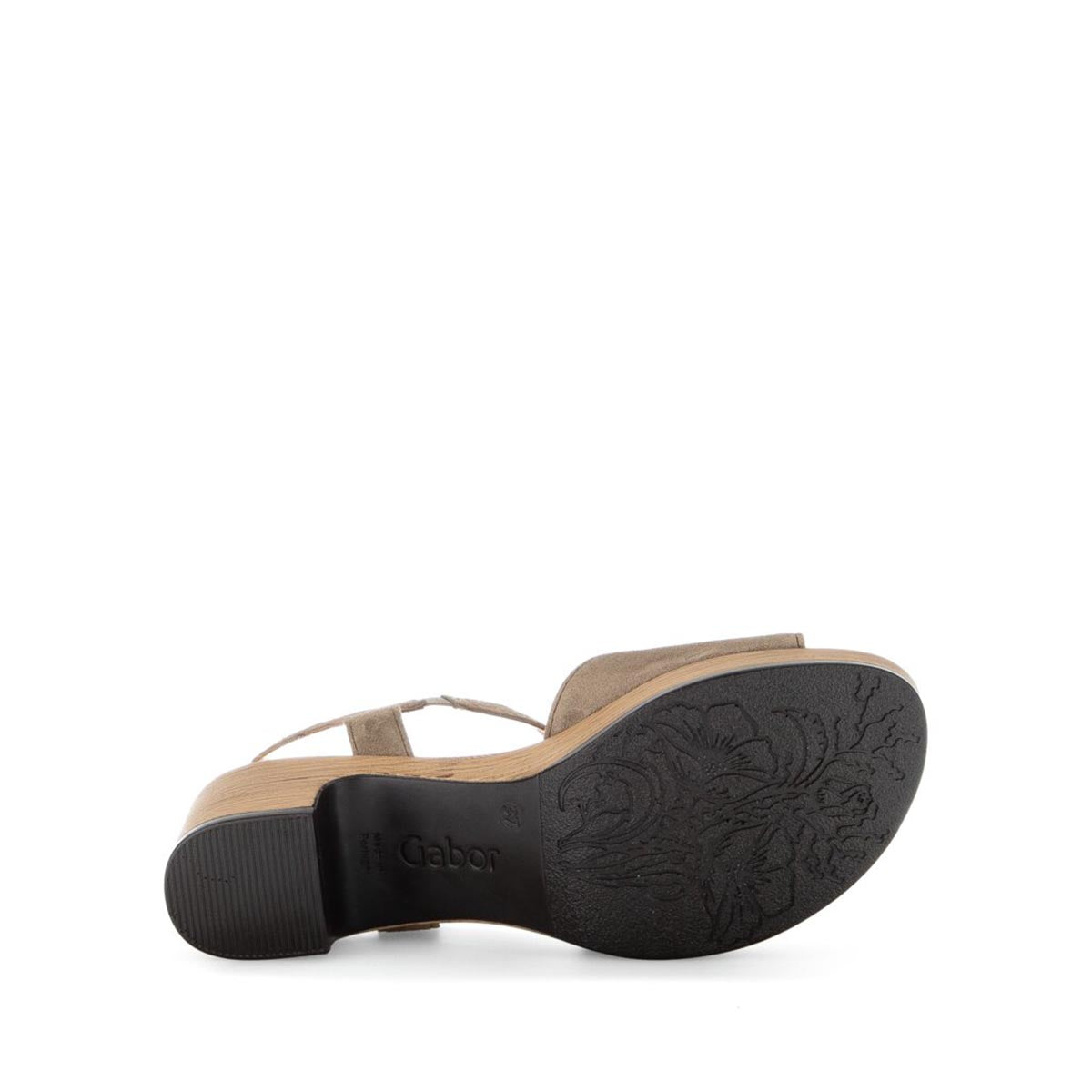 Gabor Sesame Suede Wood Platform Sandals סנדלי נשים גאבור