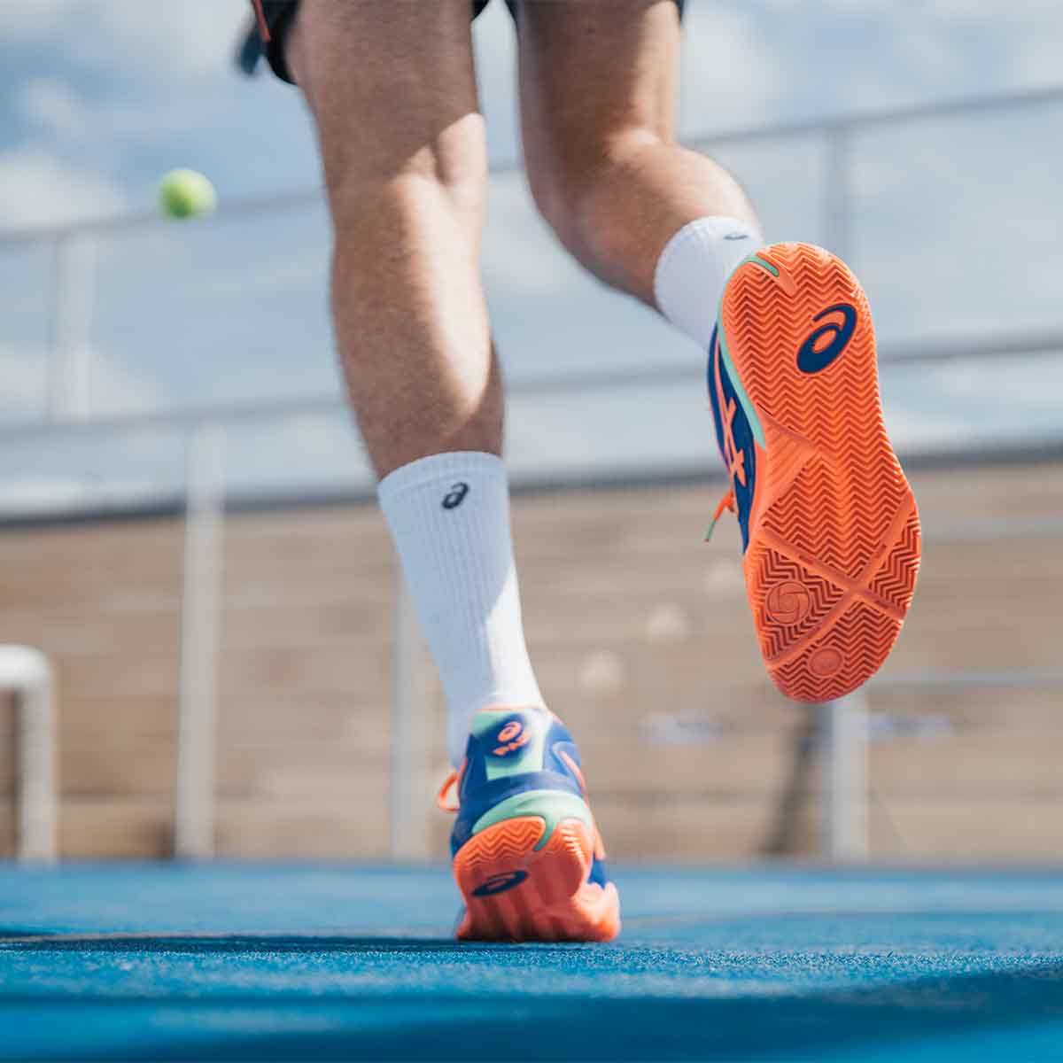 Asics Gel Resolution X Padel Men Dark Cobalt Vivid Coral נעלי פאדל ג'ל רזולושיין לגברים