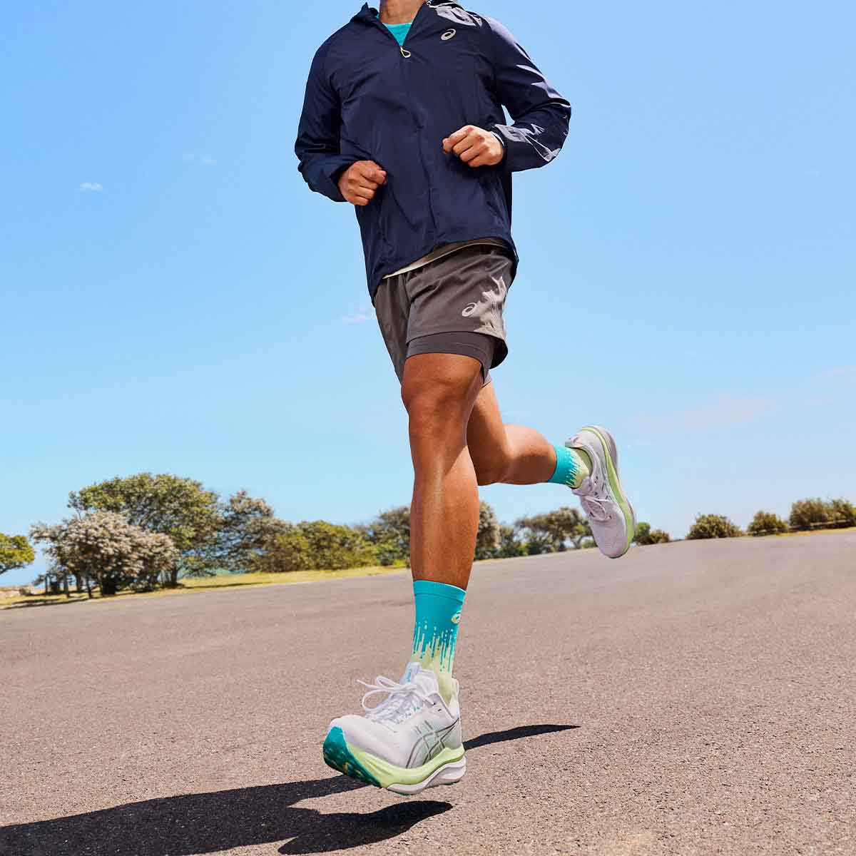 Asics Gel Kayano 33 Men White Energy Aqua נעלי ריצה ג`ל קיאנו 33 לגברים