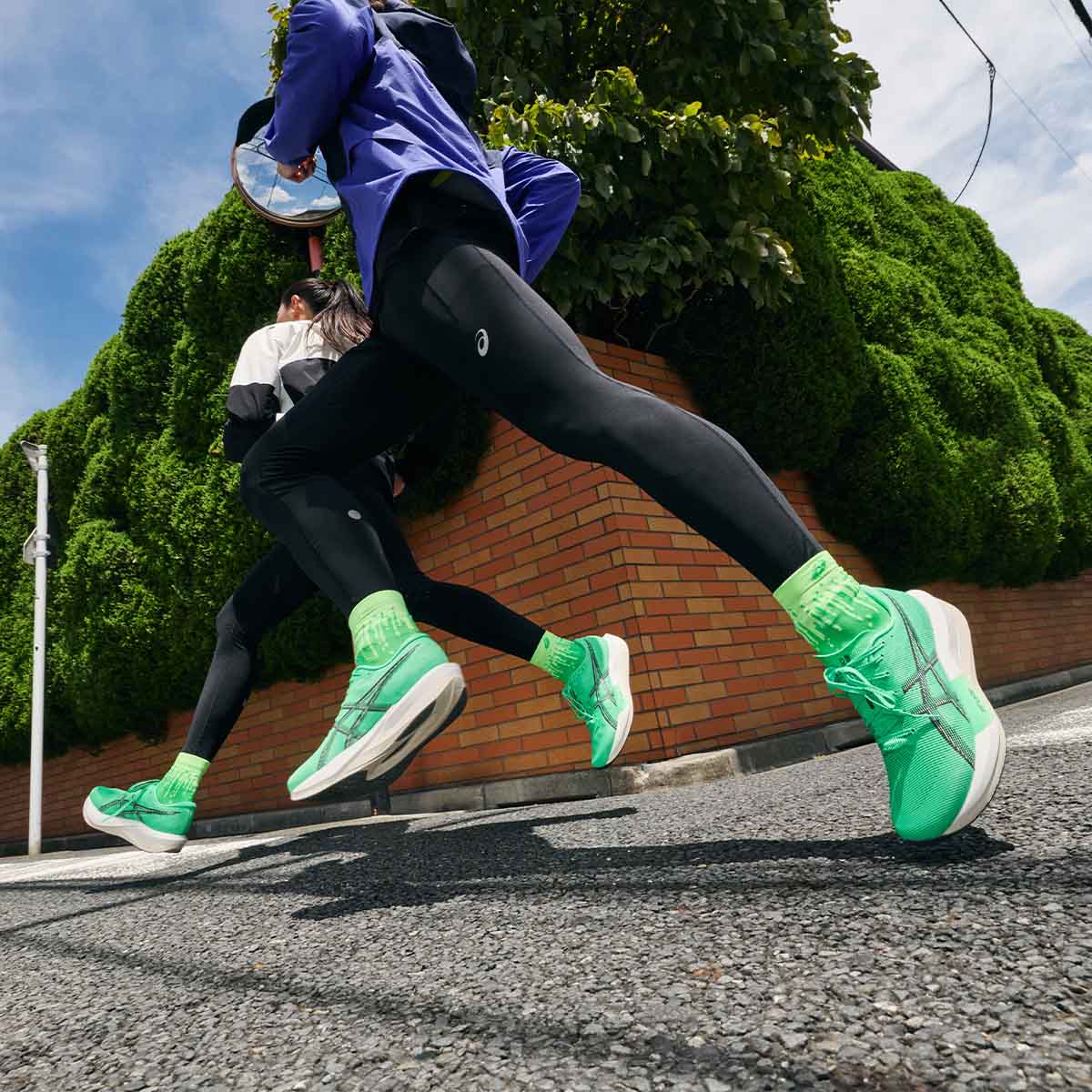 Asics Magic Speed 5 Unisex Vital Green Carrier Grey נעלי ריצה מטה ספיד 5 יוניסקס