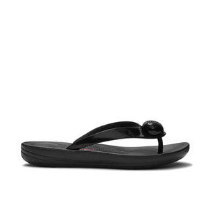 Fit Flop X Keith Haring Iqushion Button Flip-Flops Black כפכפי פיטפלופ לנשים