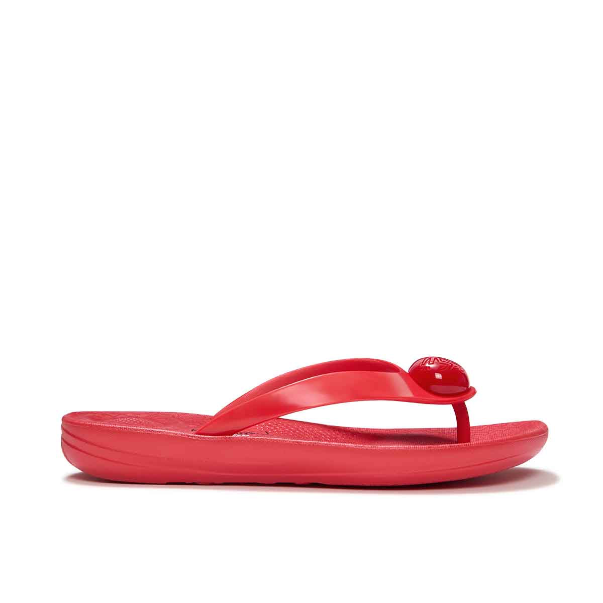 Fit Flop X Keith Haring Iqushion Button Flip-Flops Signal Red כפכפי פיטפלופ לנשים