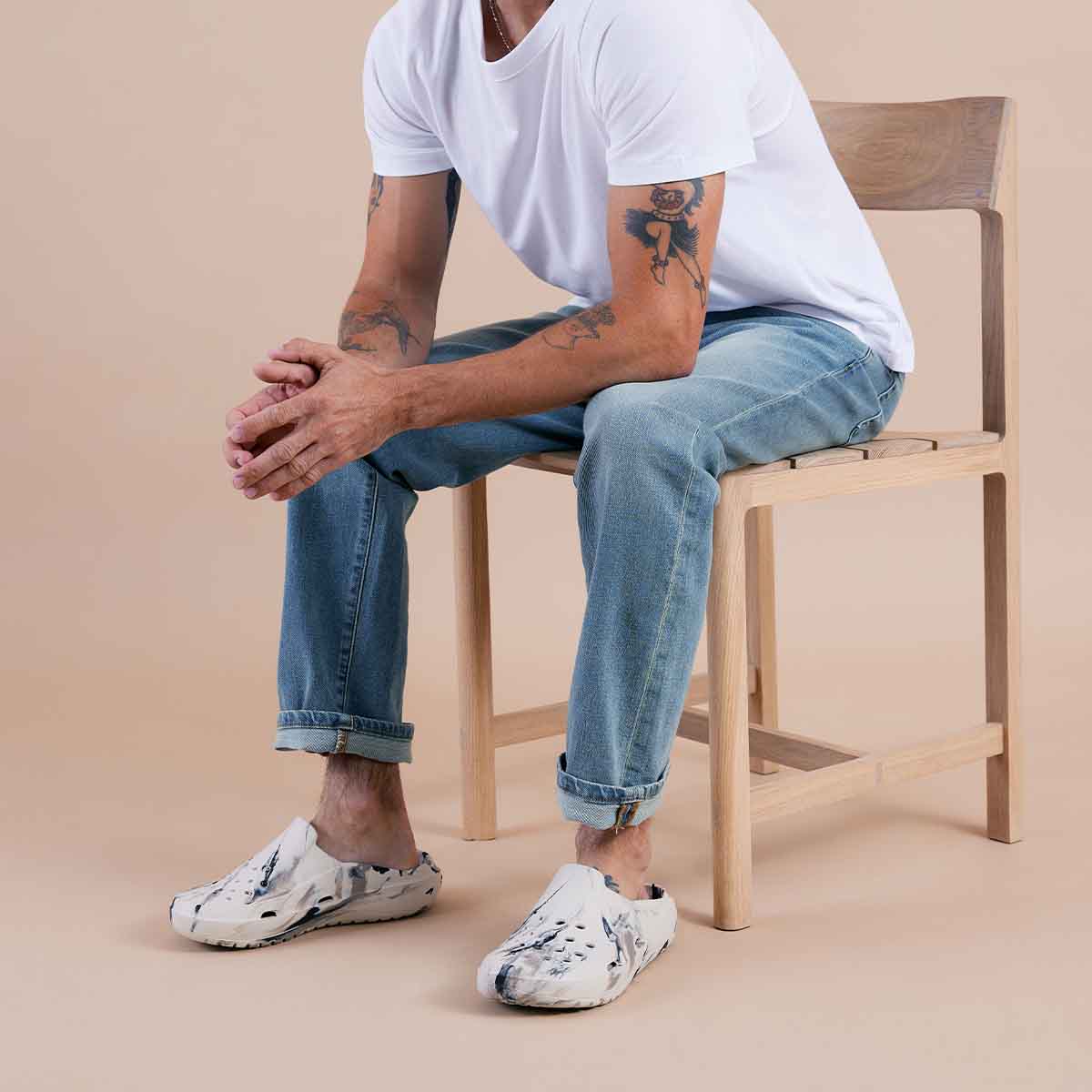 Reef Glider Beige Marble כפכפי ריף לגברים