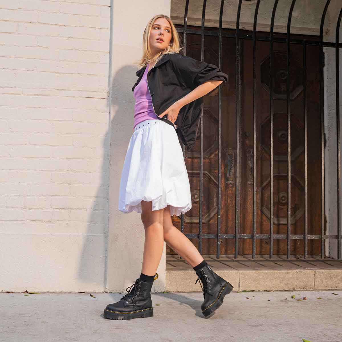 Dr. Martens Jadon III 8 Eye Boot Black מגפי ד"ר מרטינס גיידון שחור
