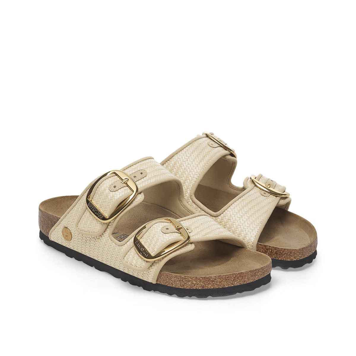 Birkenstock Arizona Big Buckle Raffia Naturale כפכפי בירקנשטוק אריזונה אבזם לנשים