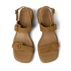 Camper Kora Sandal Brown Nubuck Leather Sandals for Women נעלי עקב קמפר לנשים סנדלי נשים