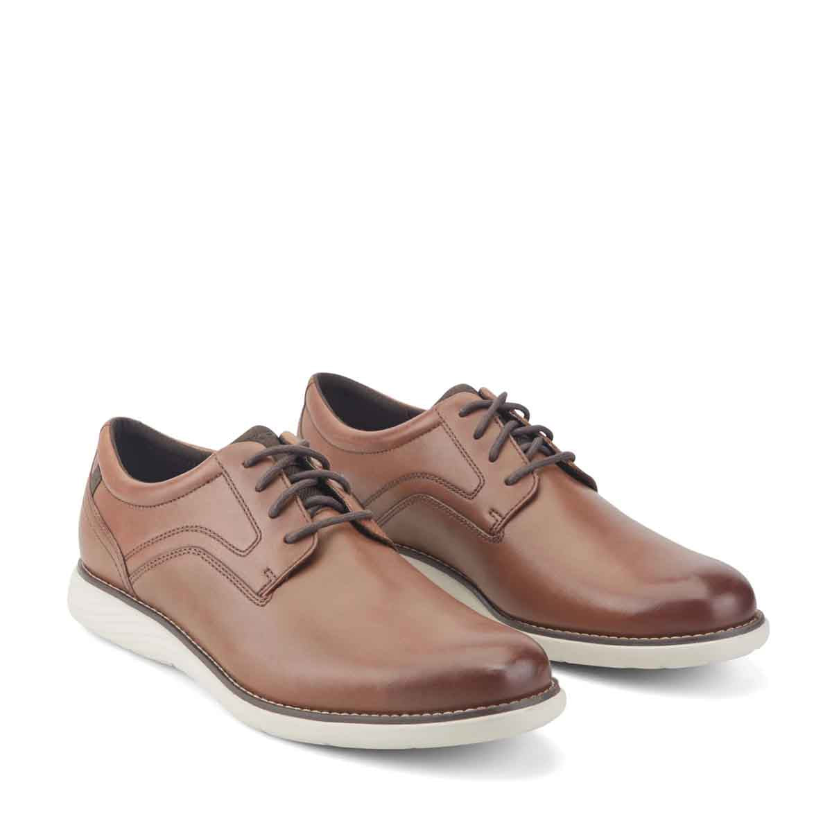 Rockport Garett Plain Toe Cognac נעלי רוקפורט לגברים
