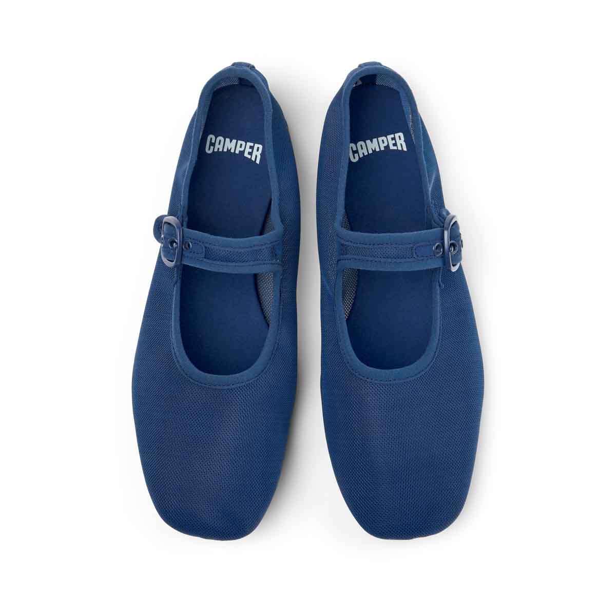 Camper Casi Myra Blue Textile Ballerinas for Women מוקסין קמפר לנשים כפכפי נשים