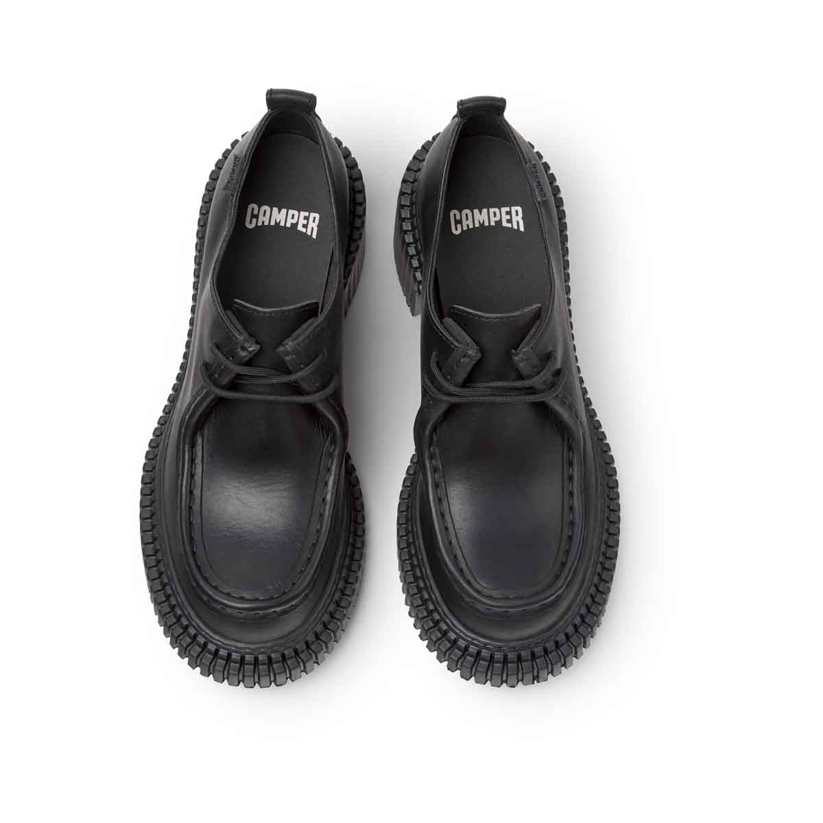 Camper Pix London Black Leather Shoes נעלי מוקסין קמפר לנשים