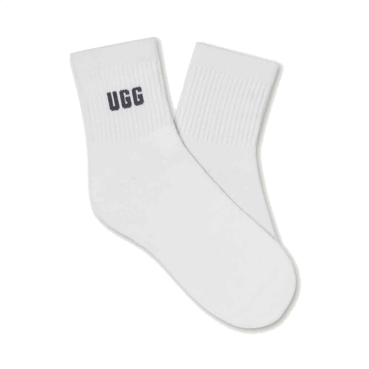 UGG Quinlin Logo Quarter 3 Pack Stormy Blue Chestnut Shaded Clover חבילת 3 גרביים