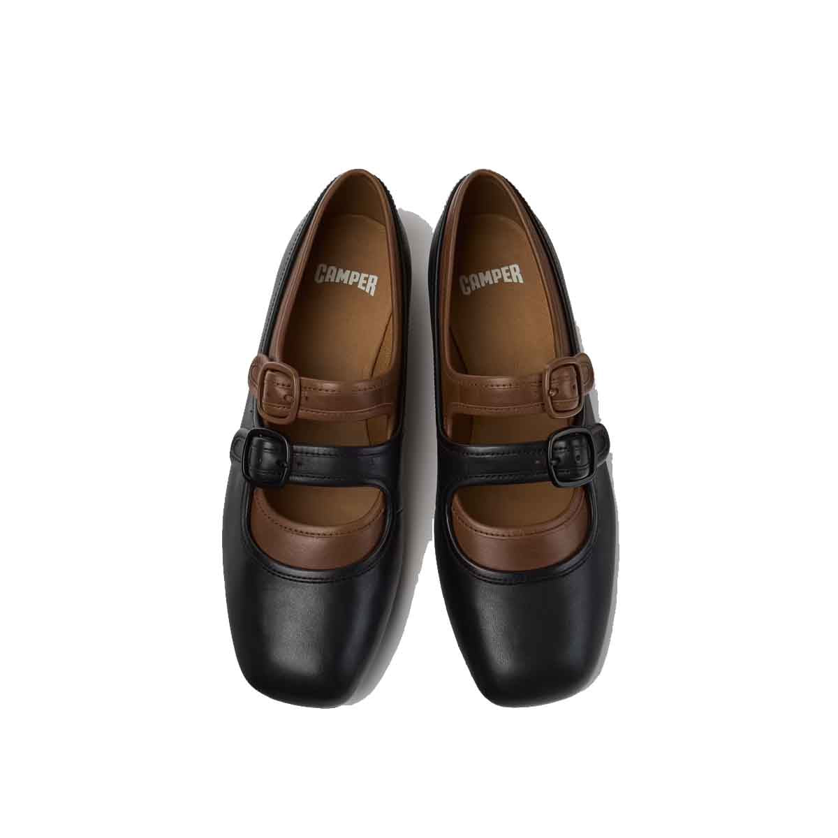 Camper Casi Myra Black Leather Ballerinas for Women נעלי מוקסין קמפר לנשים