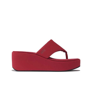 Fit Flop Platfformss Wedge Toe Post Burnt Berry סנדלי פיטפלופ לנשים אדום