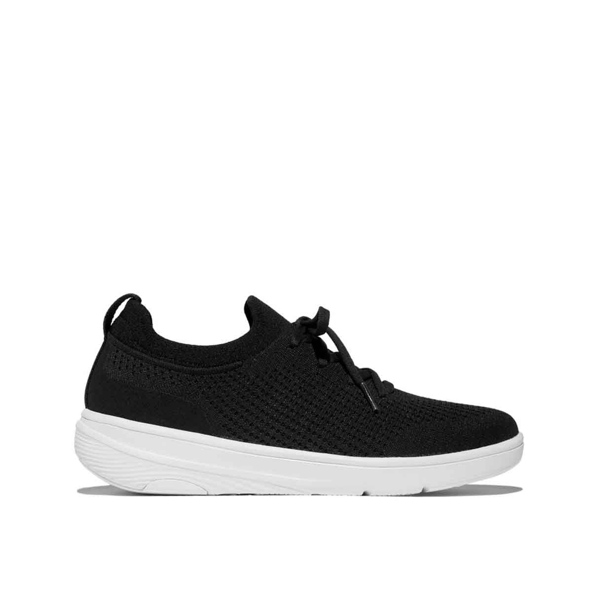 Fit Flop Super-Q Slip-On Laced Sneakers Black פיטפלופ סופר סליפ און שחור