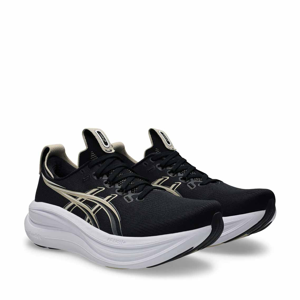 Asics Gel Nimbus 28 Wide 2E Men Black Feather Grey נעלי ריצה רחבות ג`ל נימבוס 28 לגברים