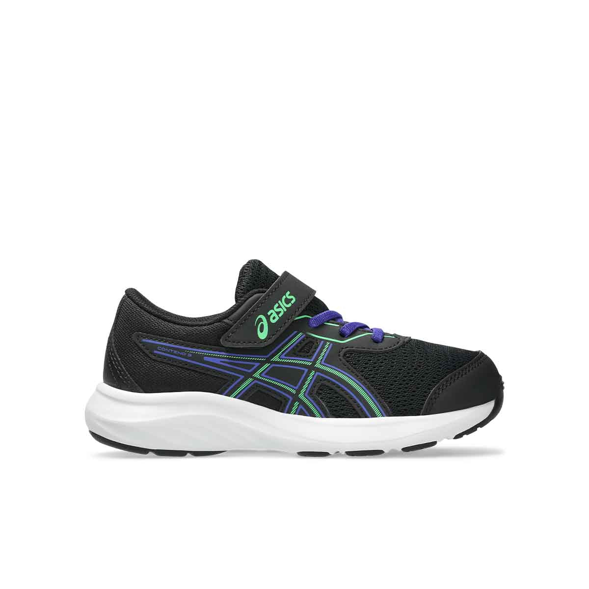 Asics Gel Contend 9 PS Kids Black Vital Green נעלי ריצה לילדים