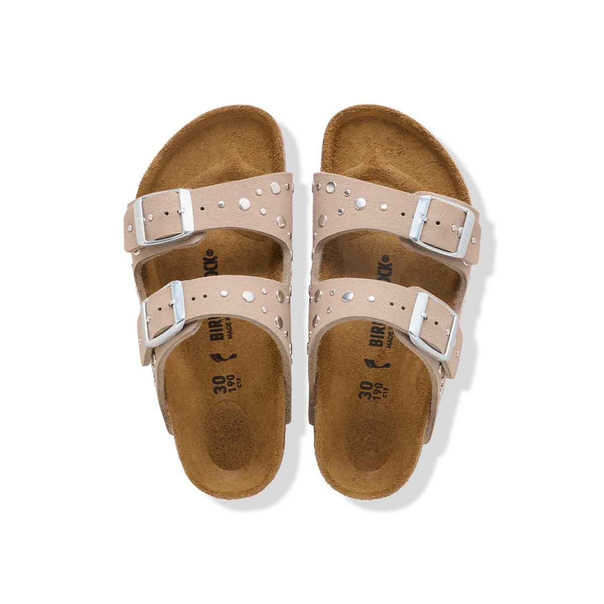 Birkenstock Arizona Rivet Border Kids Soft Birki Gray Taupe כפכפי בירקנשטוק אריזונה לילדים