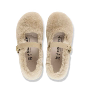 Birkenstock Santa Clarita Shearling Upper Sandcastle כפכפי בירקנשטוק סנטה קלריטה לנשים