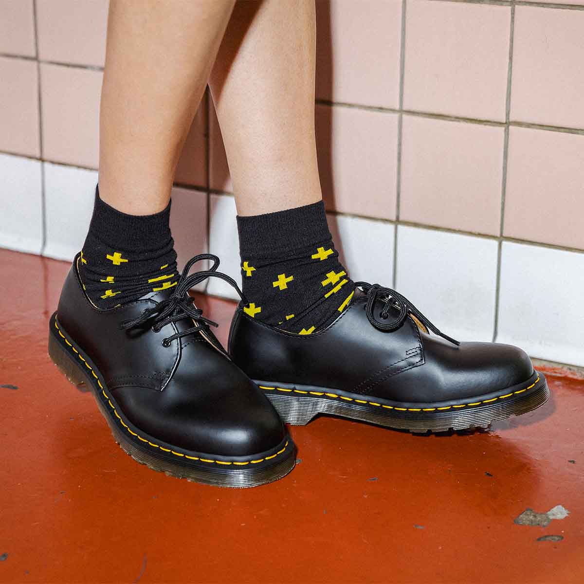 Dr Martens 3 Eye Gibson Smooth Black נעלי ד״ר מרטינס יוניסקס - Original's