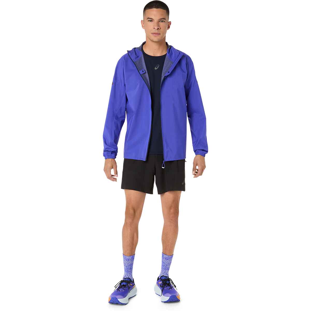 Asics Fujitrail Elite SS Top Men Midnight Ironclad חולצת ריצה לגברים