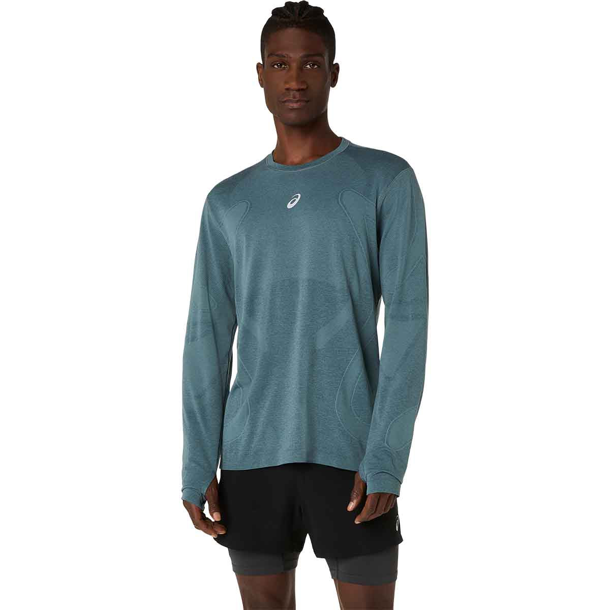 Asics Road Seamless LS Top Men Foggy Teal חולצת ריצה ארוכה לגברים