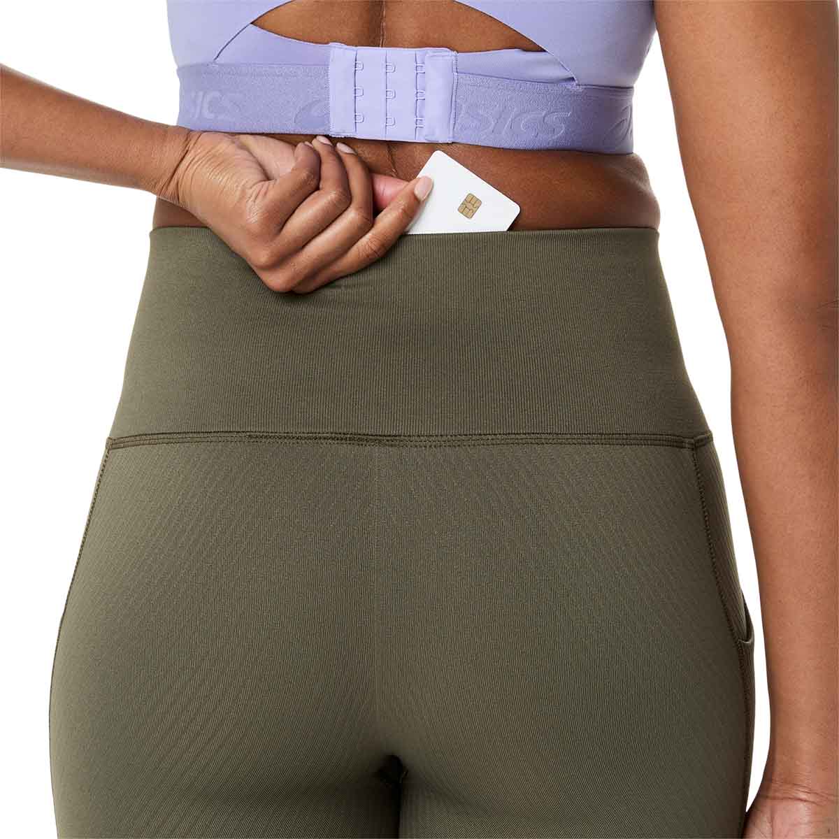 Asics Road Seamless Tight Women Dark Olive מכנסי טייץ ריצה לנשים