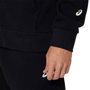 Asics Logo Fleece Full Zip Hoodie Men Performance Black ג'קט אסיקס לגברים