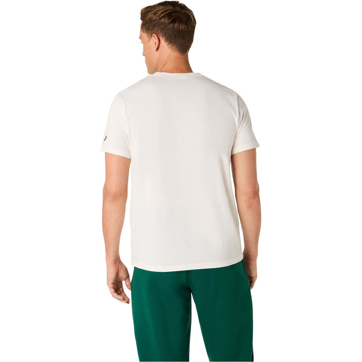 Asics Logo Graphic Tee Men Cream חולצת אסיקס גברים