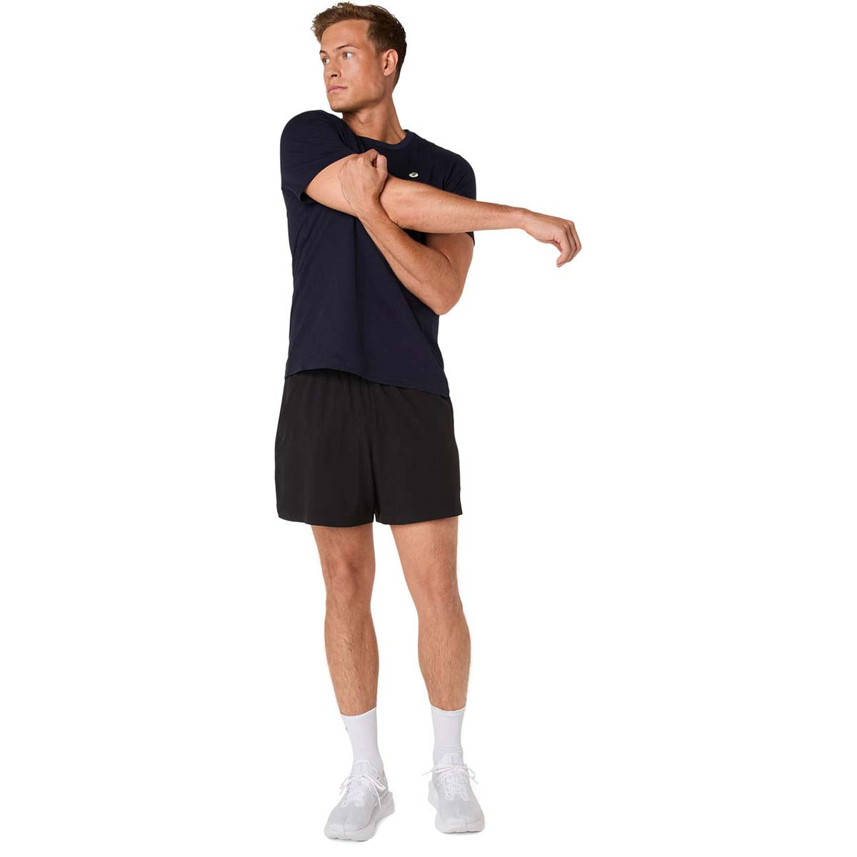 Asics Spiral Embroidery Tee Men Midnight חולצת אסיקס לגברים