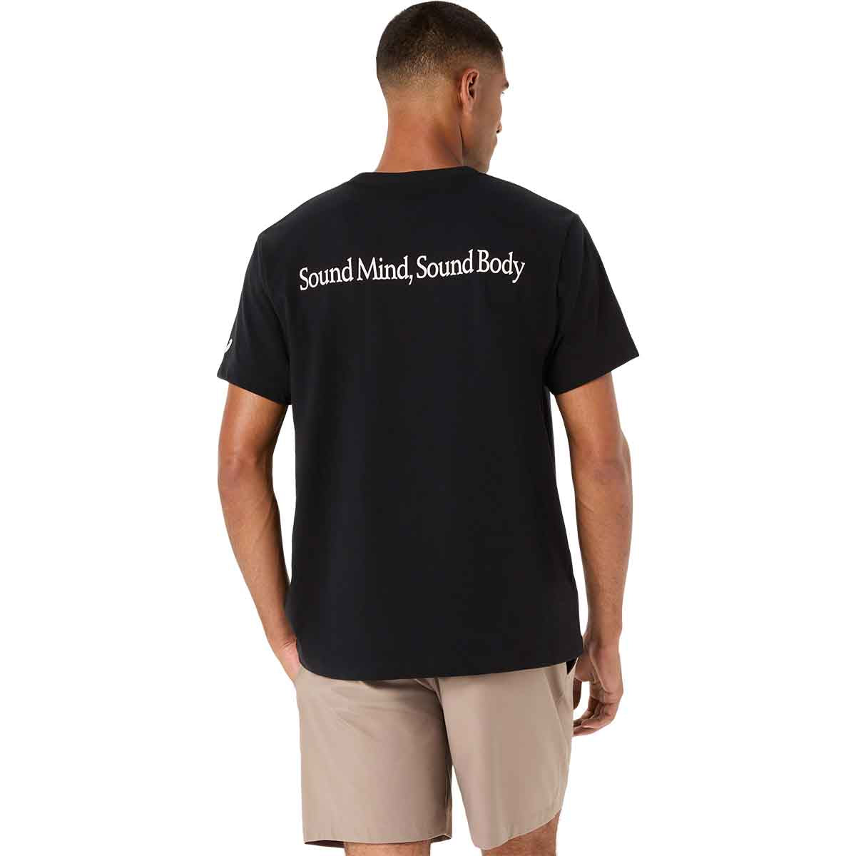 Asics Heritage Heavy Cotton Graphic Tee Unisex Performance Black Cream חולצת אסיקס יוניסקס
