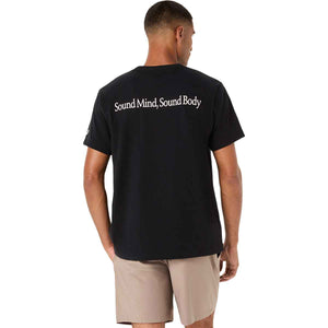 Asics Heritage Heavy Cotton Graphic Tee Unisex Performance Black Cream חולצת אסיקס יוניסקס