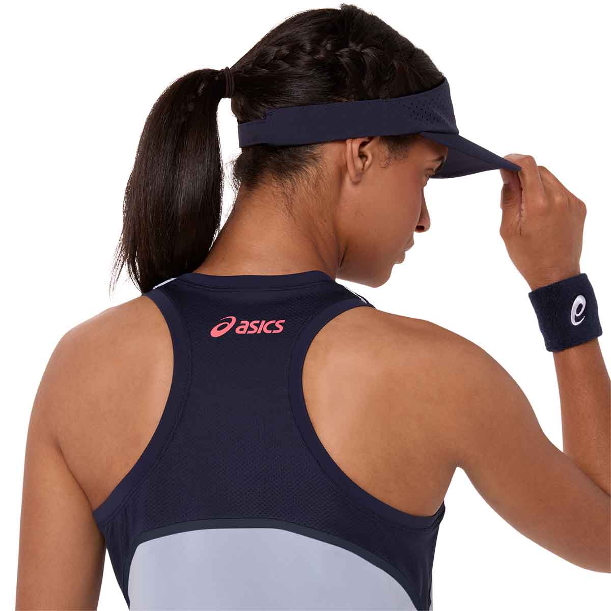 Asics Match Tank Women Grey Blue גופיית טניס לנשים