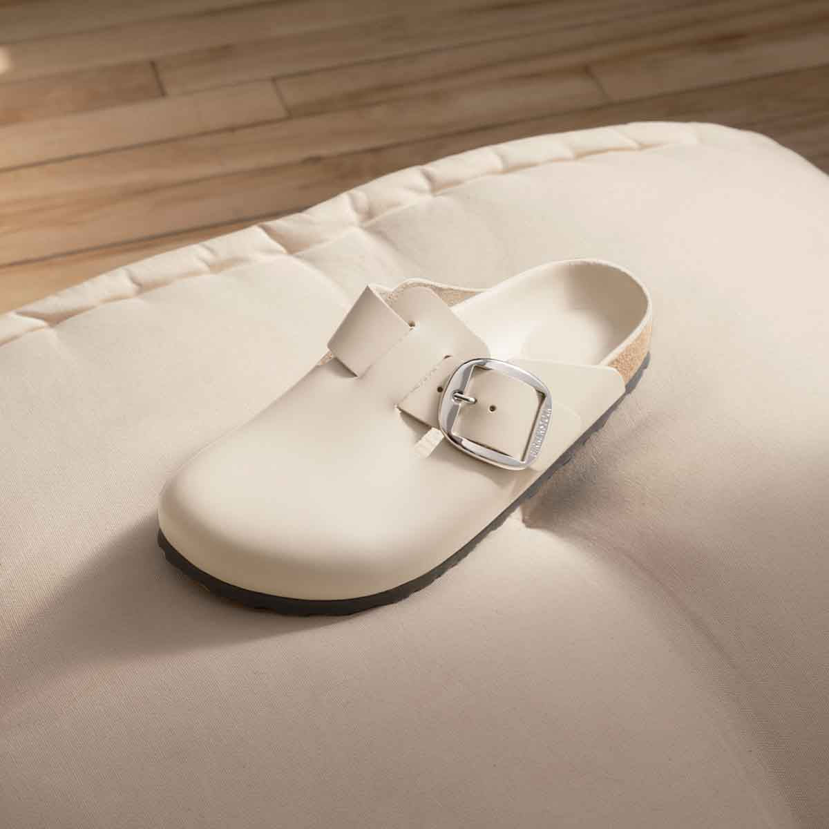 Birkenstock Boston Big Buckle Amalfi Oyster כפכפי בירקנשטוק בוסטון לנשים אויסטר